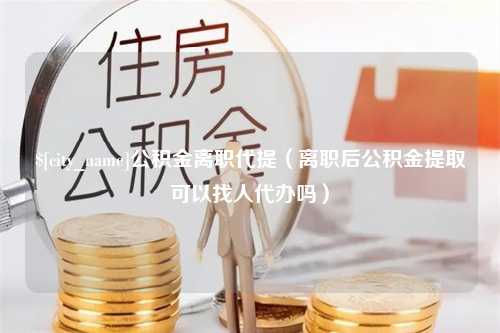 珠海公积金离职代提（离职后公积金提取可以找人代办吗）